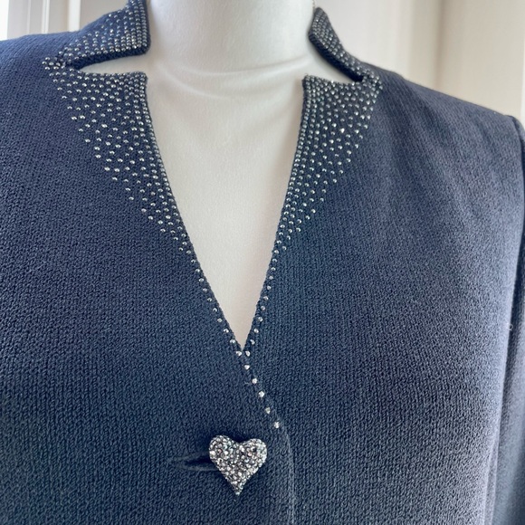 St. John Evening Princess Jacket Hearts and Sparkle - Picture 3 of 8